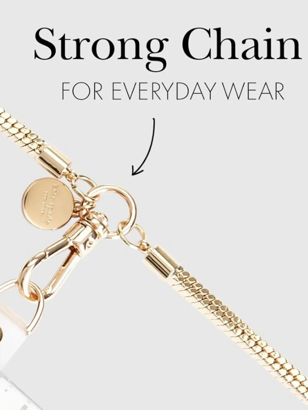 NWT Kate Spade Gold Crossbody Cell Phone Chain